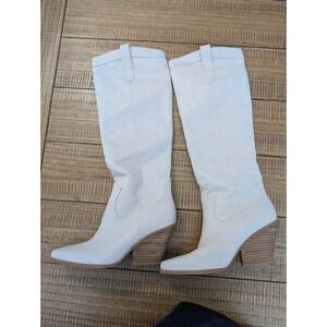 S3 Princess Polly Billini Urson White Western Cowboy Boots Womens Size 7